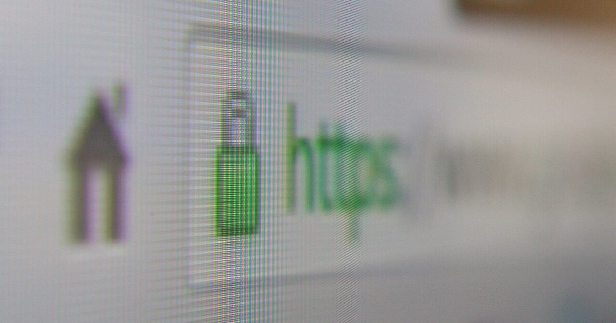 A browser address bar showing an HTTPS padlock