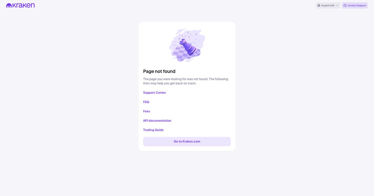 Kraken's professional trading platform page